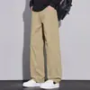 Pantalones Rectos Elásticos de Algodón Transpirables para Hombre, Otoño/Invierno 2026, Sueltos, Cómodos, Versátiles, Casuales, Modernos, Estilo Americano