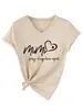Mimi reza abraza amor Amazon eBay tienda independiente casual simple camiseta de mujer cuello en V manga corta capa base