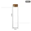 Garrafa de Vidro com Rolha de Cortiça 30mm Tubo de Vidro Borossilicato Alto Garrafa de Vidro para Chá de Flores Garrafa para Flores Secas Embalagem de Chá Selada Transparente