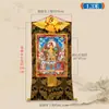 Pintura de Parede Thangka Mineral Bodhisattva Manjushri Xizang Feito à Mão Montado Interior Casa Sala de Estar Corredor Murais Decorativos