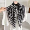 Lenço quadrado étnico de 70% algodão e linho, lenço de pescoço feminino estilo coreano, lenço de cabeça fino, lenço de veludo