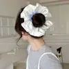 Elástico de Cabelo Elegante de Alta Qualidade para Rabo de Cavalo, Acessório de Cabelo para Coque, Scrunchie de Chiffon Multicamadas Leve da Moda Coreana Atacado