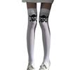 Meias Longas até o Joelho Estilo Gótico Punk Estampadas Y2K Menina Apimentada Doce Cool Emagrecedoras Elásticas Meias de Cano Alto Meias de Caveira