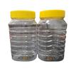 Botella de plástico con tapa de 1,5 L, botella de plástico para alimentos, lata de plástico cuadrada, lata sellada, fabricante de latas de plástico transparente