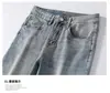 Ropa para Hombre Maple House / Primavera/Otoño 2026 Jeans Casuales de Moda para Hombre con Estampado, Corte Recto Delgado, Cortos