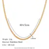 Moda Europeia e Americana Simples Nicho Estiloso Popular Colar Aço Inoxidável Banhado a Ouro 18K Corrente Fina 2mm Colar para Mulheres
