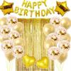 Oferta transfronteriza, juego de decoración con globos de oro rosa, suministros para fiestas de cumpleaños, decoración para fiestas de feliz cumpleaños.