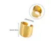 Anel de Flor Oca de Baleia Simples Transfronteiriço Aço Inoxidável Banhado a Ouro Textura Aberta Anel de Estrela do Mar Atacado