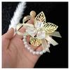 Corsage de Dama de Honor Color Champagne Corsage de Hermandad Estilo Coreano de Alta Gama Pulsera de Boda para Novia Pulsera de Perlas