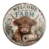 Navidad Retro Redondo Lata Placa de Aluminio Señal Bar Granja Animales Campo Fuente de Comercio Exterior Pintura Decorativa
