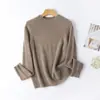 [Recomendado para Recoger en Persona] Camiseta Básica de Punto de Lana 100% sin Costuras de una Pieza para Mujer, Sencillo Top de Punto de Manga Larga