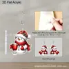 Pendientes Acrílicos de Muñeco de Nieve de Invierno Más Vendidos Transfronterizos, Lindos Pendientes Navideños de Dibujos Animados con un Ambiente Festivo de Año Nuevo