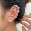 Temperamento europeu e americano design simples versátil cinco peças conjunto clipe de osso da orelha 2024 novo doce legal garota popular personalidade temperamento clipe de orelha