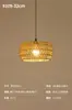 Estilo Chinês Estilo Retrô Lustre Lanterna de Bambu Folha de Lótus Rattan Mesa de Jantar Sala de Chá Pousada Atmosfera Lustre