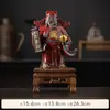 Cerámica Dios de la Riqueza Decoración de Suerte Dios Wenwu de la Riqueza Decoración de Escritorio para Hogar y Oficina Regalos de Apertura de Tienda y Mudanza