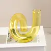 Florero de Tubo de Ensayo de Vidrio, Contenedor Pequeño para Plantas de Diámetro Reducido, Decoración Sencilla para Sala de Estar, Recipiente para Arreglos Florales, Decoración de Lujo Ligero de Gama Alta