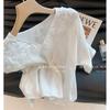 Nueva Camisa Blanca de Lino con Bordado Pesado Estilo Chino para Mujer, Nuevo Modelo Verano 2026, Elegante Top de Algodón y Lino Estilo Nacional