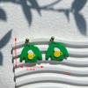Calle popular transfronteriza. Pendientes verdes del Día de San Patricio, diseño de nicho, pendientes de temperamento de mujer de alta calidad, venta al por mayor