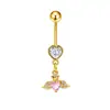 Gabe Moda Transfronteriza Europea y Americana Estilo de Chica Trendy Joyería para Piercing de Ombligo con Forma de Corazón y Cereza