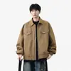Jaqueta de Trabalho Americana Retro Nasa Masculina Primavera e Outono 2025 Nova Solta Casual Juventude Gola Lapela