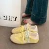 Zapatillas deportivas Agan amarillas para mujer 2026 nuevas populares de verano versátiles de suela fina ligeras casuales deportivas