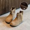 Sapatos Infantis, Botas Infantis Estilo Outono, Botas Curtas Femininas Estilo Britânico Modernas e Versáteis, Botas Individuais Femininas Estilo Coreano, Botas de Couro de Princesa