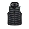 Chaleco de Plumas para Hombre 2026 Otoño/Invierno Chaleco Ligero con Capucha 90% Plumón de Pato Blanco Cálido Versátil Chaleco de Plumas sin Mangas