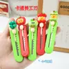 Cuchillo de utilidad serie manzana de dibujos animados lindo, tamaño pequeño portátil, cuchillo para abrir cajas, cuchillo para cortar papel de manualidades para estudiantes