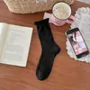 Calcetines de Malla Floral Suaves, Calcetines Finos Versátiles de Verano hasta la Pantorrilla, Calcetines Largos, Calcetines Caídos, Calcetines de Encaje Estilo Miu con Borde Enrollado