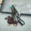 Nicho DIY Dachshund Bolsa Pingente Colorido Corrente Filhote Chaveiro Exquisite Kweave Corda Dachshund Cão Pendurado Ornamentos