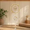 Adorno colgante de cristal minimalista transfronterizo, bola de prisma arcoíris, atrapasol, colgante de cristal redondo para jardín, decoración de atrapasueños