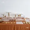 Estilo Old Money Suporte de Display Dourado para Sobremesas Rack de Exibição Casamento de Inauguração Intervalo para Chá Refeição Fria Suporte de Bolo Bandeja Mesa de Exibição de Sobremesas Rack