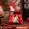 2026 Año del Caballo Nuevo Estilo Chino Festivo Rojo Bolso de Mano Tejido de Moda Versátil Bolsa de Regalo