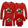 Camiseta Básica de Manga Larga de Santa Claus Roja Nueva Kiss Ropa Infantil Ropa Interior Cuello Redondo Camiseta de Manga Larga para Hombres y Mujeres