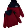 Sudadera con capucha nueva para niños 2026, estilo primavera y otoño, para niños mayores, con bloques de color, colores contrastantes y estampado de letras, ropa casual