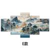 Comercio Electrónico Dropshipping Paisaje Tradicional Pintura China Pintura Decorativa de Cinco Enlaces Sala de Estar y Restaurante Estilo Antiguo de Alta Gama Pintura Colgante Fábrica Venta al por Mayor
