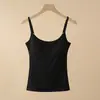 Camisola Estilo Caricatura para Realzar el Busto de Mujer, Verano Ajustada, Hace que los Pechos Pequeños se Vean Más Grandes, con Almohadillas en el Pecho, Camiseta sin Mangas, Capa Base, Ropa Interior