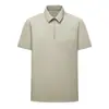 Camisa Polo Desang de Tela Arrugada Hielo Seda Ultrasónica Sin Costuras para Hombres y Mujeres, Sensación de Hielo Secado Rápido Cuello Solapa Manga Corta Logo Personalizado