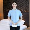 Macacão de limpeza de manga curta de verão para mulheres, para limpeza doméstica, terno para propriedade, tia de limpeza de quarto de hotel, PA, uniforme fino
