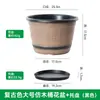 Nuevo producto transfronterizo: Maceta de madera tipo barril de vino, plástico engrosado y duradero, adecuada para balcón, uso interior y exterior, maceta grande de resina para cultivo en tierra