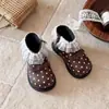 Botines de encaje de lunares para niños, nueva colección otoño 2026, botas elegantes para niñas, colección de otoño para bebés niñas, elegantes botas de princesa