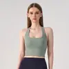 Nuevo Estilo Deportivo sin Mangas Cuello Halter Sexy Espalda Camisola con Almohadillas en el Pecho Sujetador Versátil Ropa de Yoga