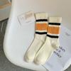 Meias de linha grossa, meias japonesas Retro Pile na moda masculinas e femininas mesmo meias de comprimento médio de panturrilha outono e inverno meias quentes de algodão
