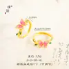 Cor duradoura não desbota Vietnã Shajin Chuva de Fumaça Sonho Borboleta Folha Verde Anel Anel de Dedo Borboleta Anel de Boca Viva Novo Estilo Chinês Mulheres