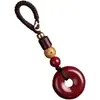 Llavero Colgante de Cinabrio Crudo Collar de Arena Púrpura Dorada de Alto Contenido para Hombres y Mujeres Año Zodiacal de Pareja Mantra de Seis Palabras