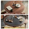 Mesa de Comedor Redonda de Madera Maciza Nórdica Nogal Negro Mesa Redonda Mesa de Comedor Sencilla de Ocio Norteamericana Muebles de Restaurante Mesa Redonda Ruler