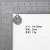 Acessórios DIY de Liga Europeia e Americana 19x15mm Pingente Redondo Cruzado Acessórios para Colar Pulseira Brincos Joias Atacado