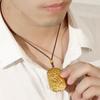 Oro Arena Antiguo Trae Riqueza y Tesoro Colgante Ficha Pixiu Latón Chapado en Oro Collar de Seguridad para Hombres y Mujeres Que No Se Desvanecerá por Mucho Tiempo