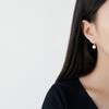 Nuevos y modernos pendientes de gancho para oreja de perla de agua dulce estilo japonés y coreano, diseño de nicho femenino, pendientes de plata de ley S925 de alta calidad