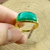 Anel Simples de Moda Europeia e Americana com Pedra Olho de Gato Sintética, Material de Cobre para Homens e Mulheres, Venda por Atacado de Fábrica